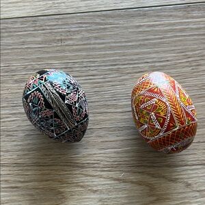 Ukrainian Hand-Painted Pysanky Eggs